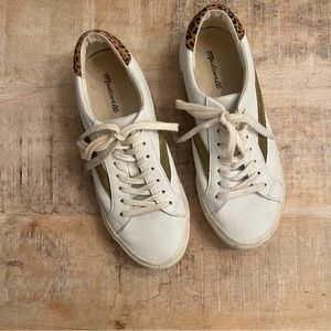 MADEWELL Lifestyle Cheetah Print and Army Green Sneakers